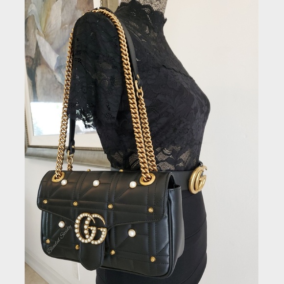 ⭐💝HOST PICK💖⭐ Gucci Marmont Pearl Crossbody - Picture 5 of 8